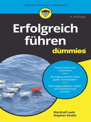 cover image of Erfolgreich f&uuml;hren f&uuml;r Dummies